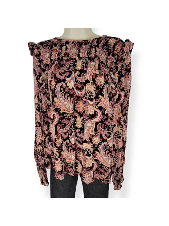Knox Rose Tops - Knox Rose Long sleeve Smocked Blouse Large